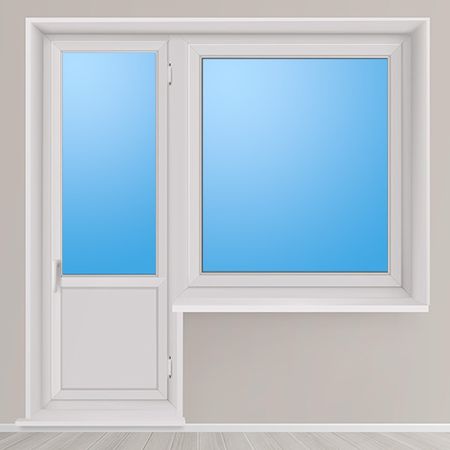 Балконный блок REHAU пластик (ПВХ) 2000х2100 мм белый